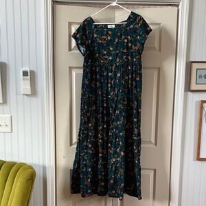 NATURAL LIFE Black Floral Maxi Dress